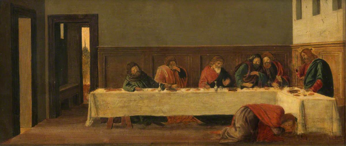 Banquete em casa de Simão (predela, segundo painel) - Sandro Botticelli