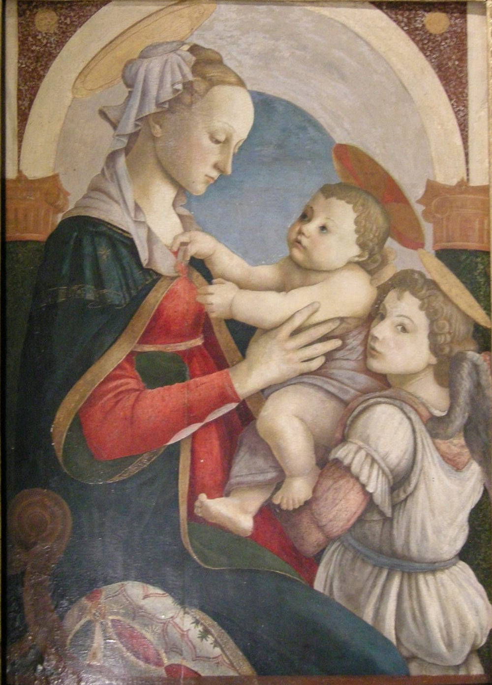 A Virgem com o Menino e um anjo - Sandro Botticelli