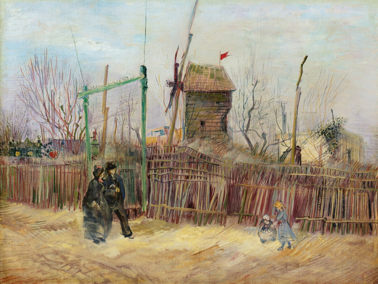 🎡Cena de rua em Montmartre Vincent van Gogh (1887)