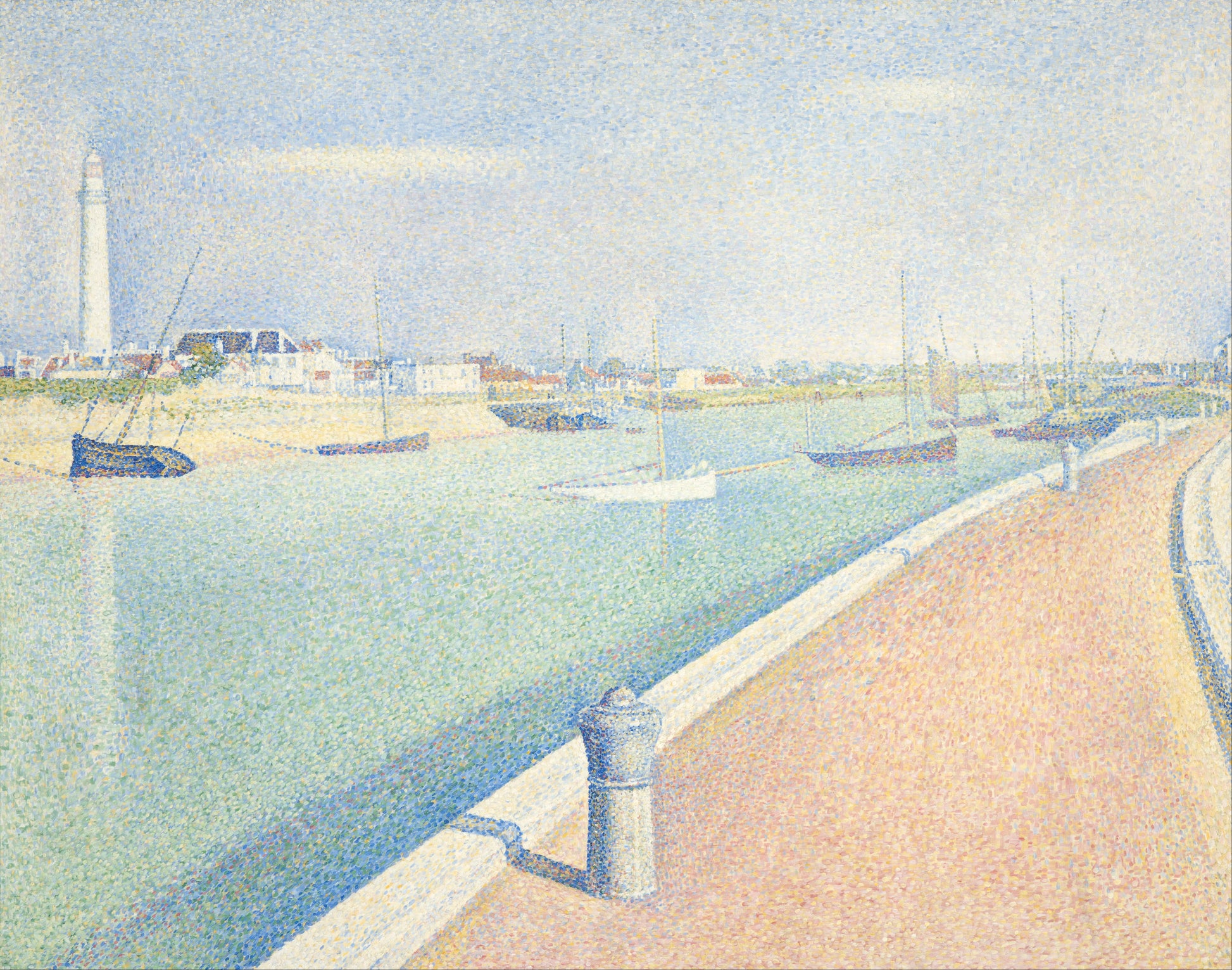 Reproduction du tableau « Le Chenal de Gravelines, Petit Fort Philippe - Georges Seurat » par Alpha Reproduction en peinture à l’huile
