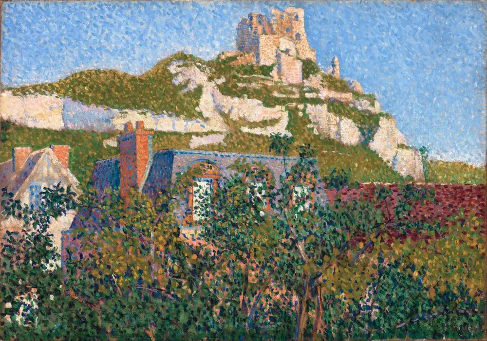 Reproduction du tableau « Le Château Gaillard, vue de ma fenêtre, Petit-Andely - Paul Signac » par Alpha Reproduction en peinture à l’huile