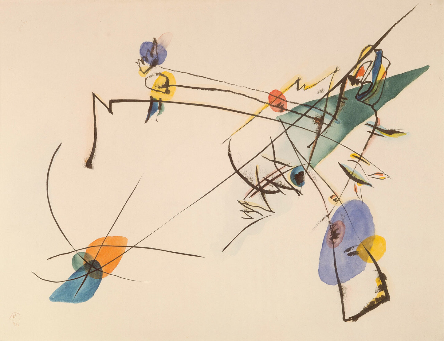 Reproduction du tableau « Simple - Vassily Kandinsky » par Alpha Reproduction en peinture à l’huile