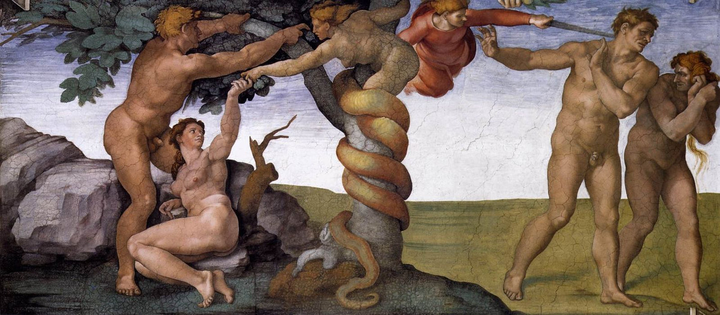 O Pecado Original e a Expulsão do Paraíso – Michelangelo (1508–1512)