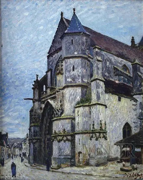 A Igreja de Moret, no inverno - Alfred Sisley