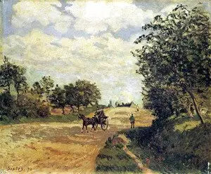 A Estrada de Mantes a Choisy-le-Roi - Alfred Sisley