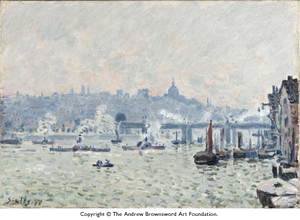 Reproduction du tableau « Pont de Charing Cross - Alfred Sisley » par Alpha Reproduction en peinture à l’huile