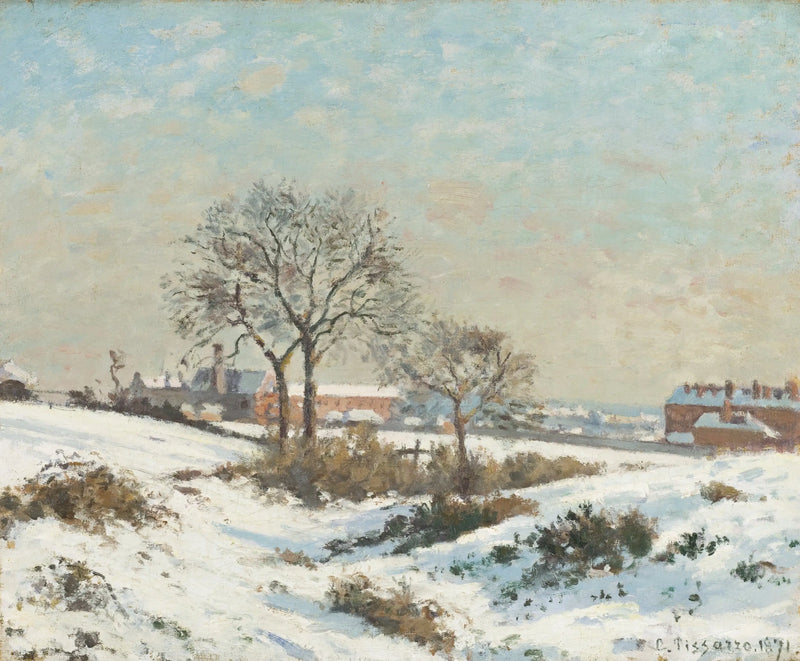 Paisagem nevada em South Norwood - Camille Pissarro