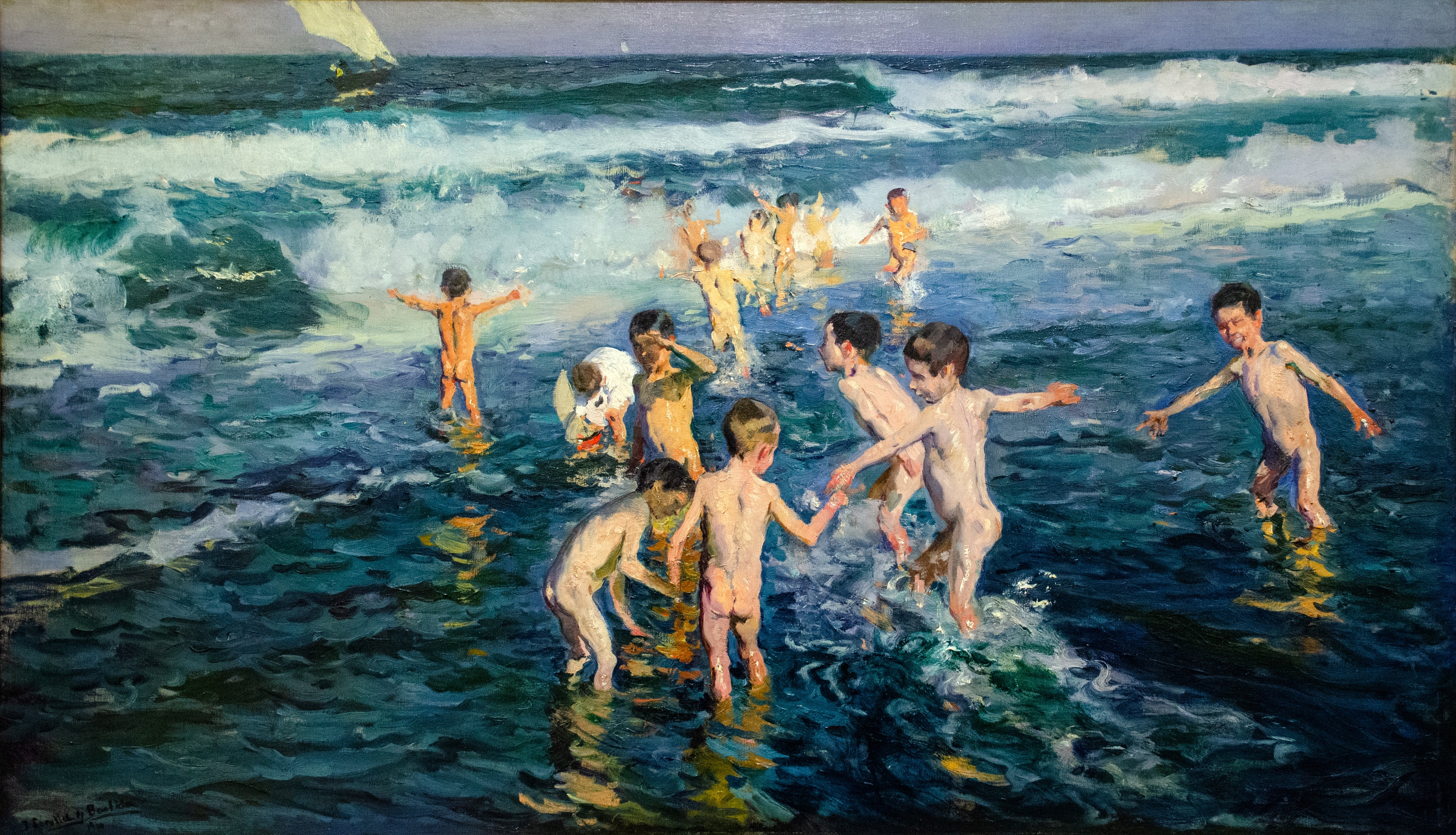 Reproduction du tableau « Beach Rogues, Valence - Joaquín Sorolla » par Alpha Reproduction en peinture à l’huile