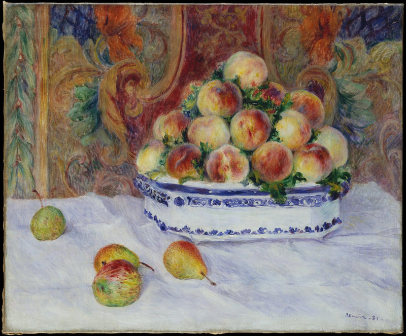 Natureza morta com pêssegos - Pierre-Auguste Renoir