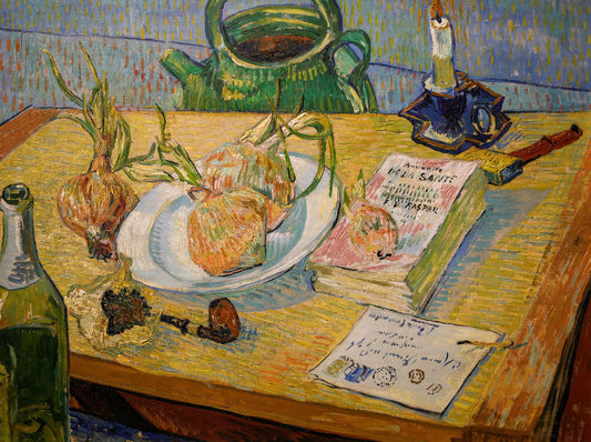 🕯️ Natureza morta com prato de cebolas Vincent van Gogh (1889)