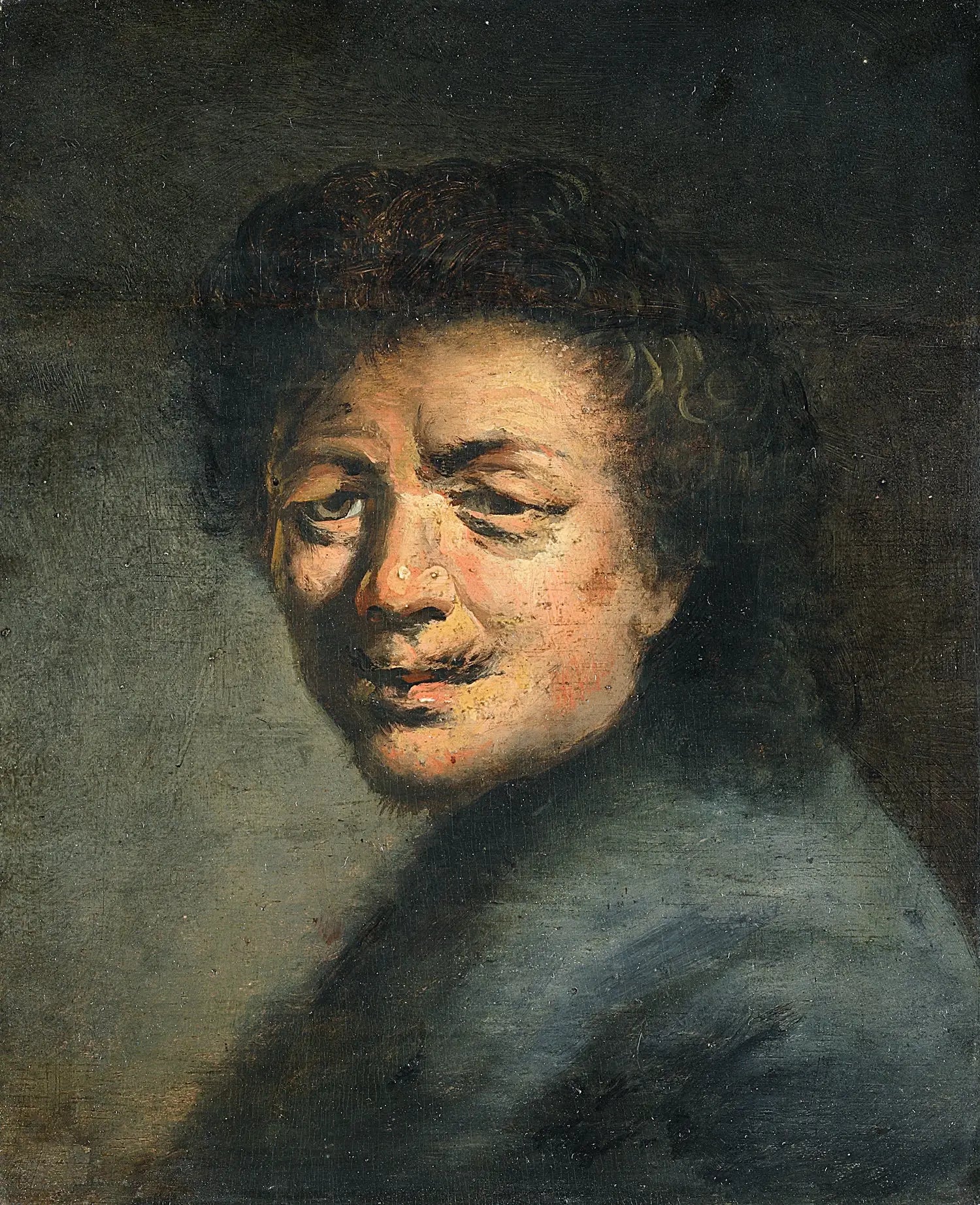 Reproduction du tableau « Étude de la tête d'un jeune homme - Rembrandt » par Alpha Reproduction en peinture à l’huile