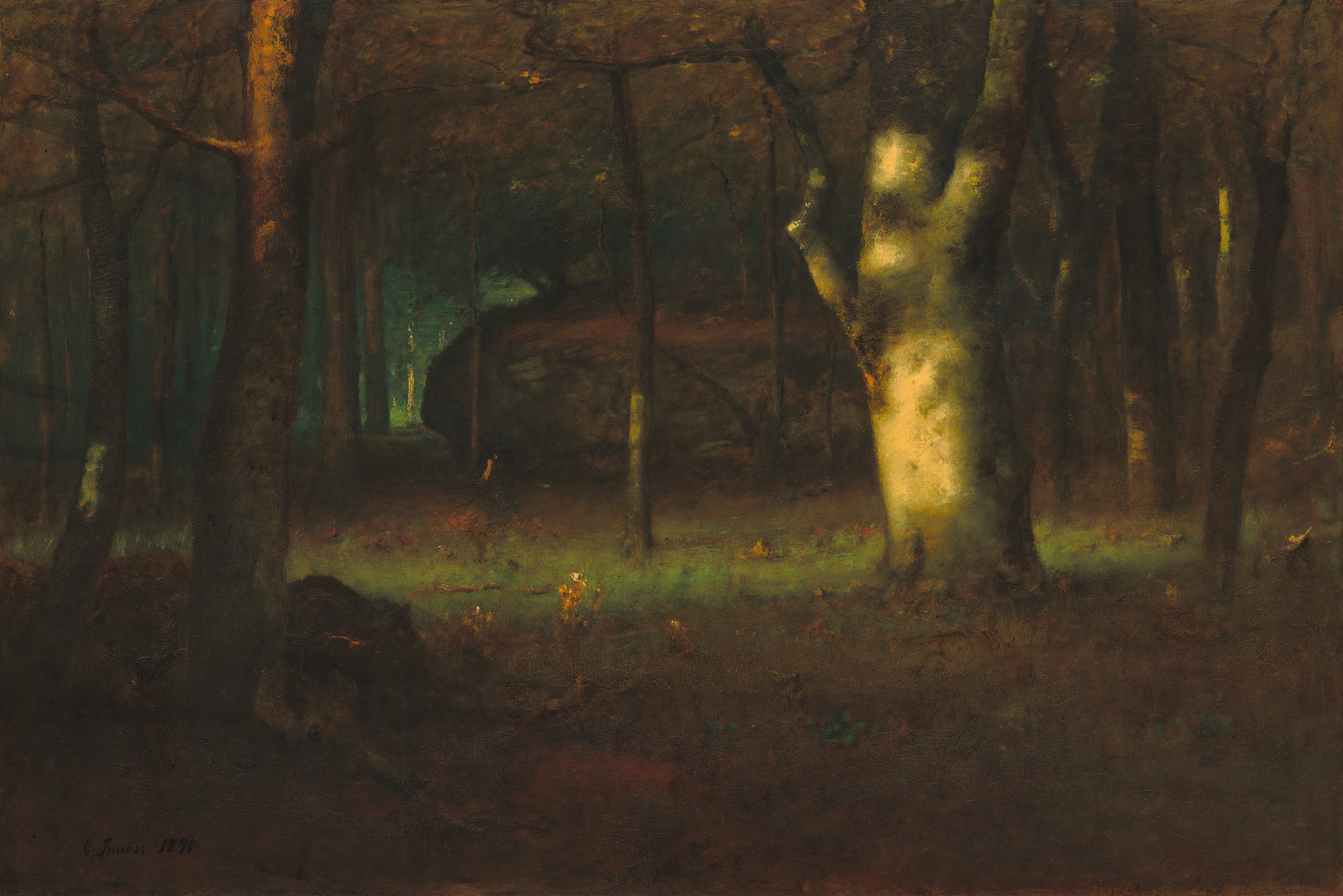 Coucher de soleil dans les bois - George Inness