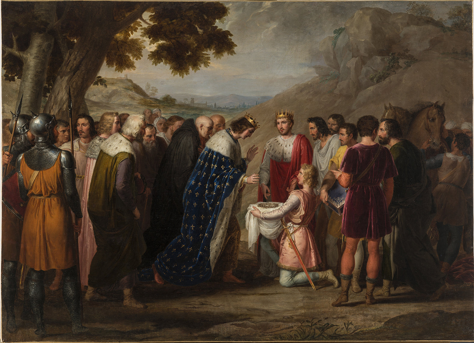 Saint-Louis recevant la sainte couronne de Baudouin II - Rafael Tejeo