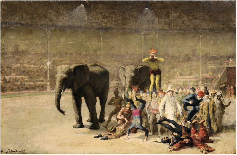 L'entrée des clowns - Émile Friant