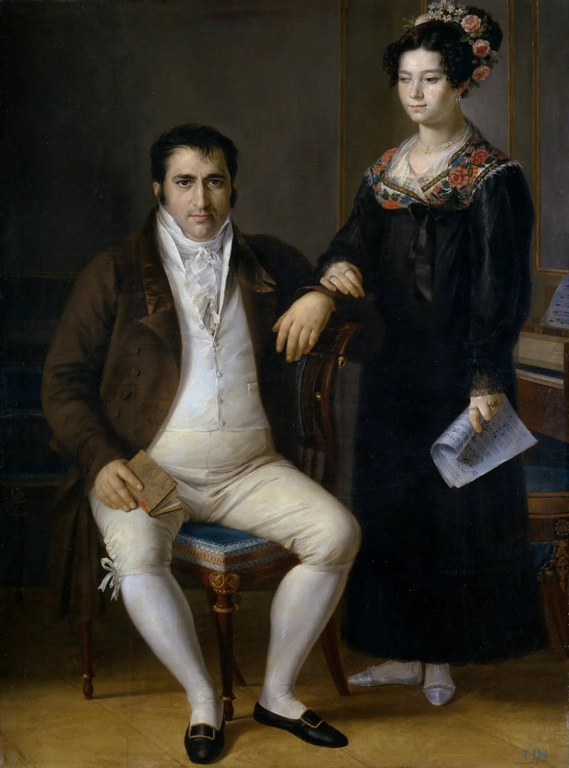 Don Pedro Benítez e sua filha María de la Cruz - Rafael Tejeo