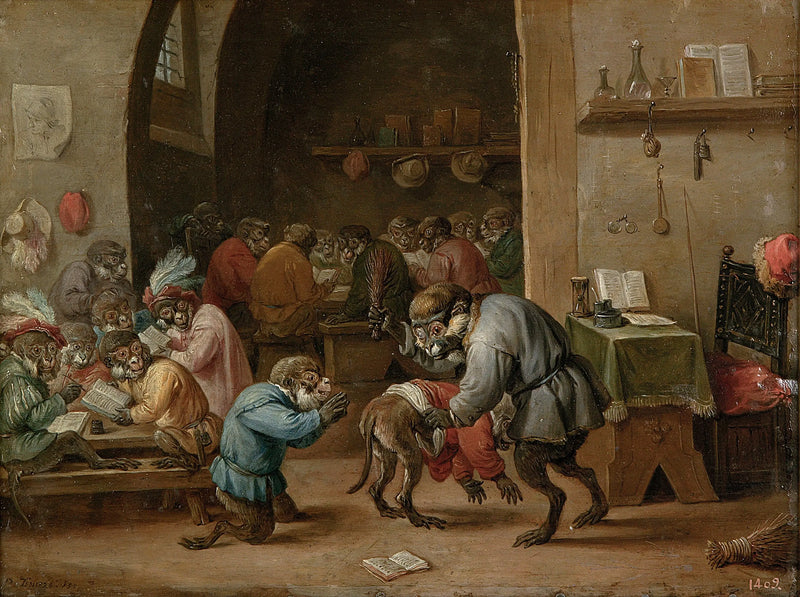 A escola dos macacos - David Teniers, o Jovem