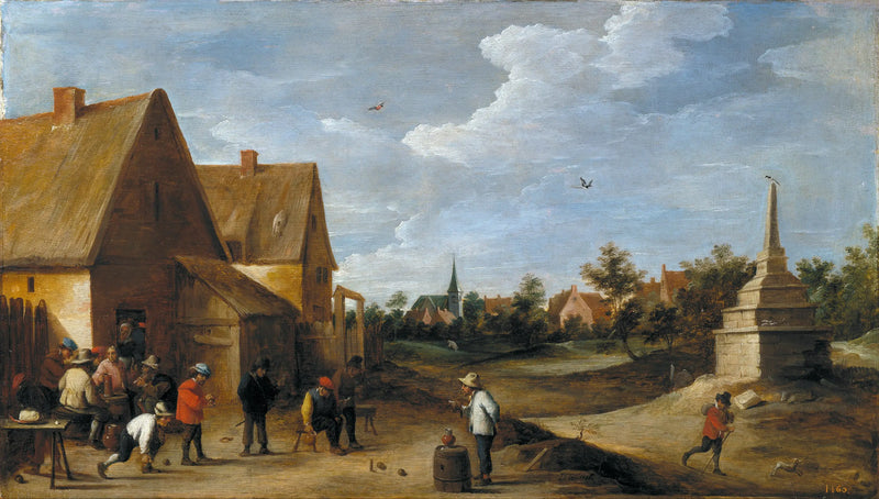 O jogo de boliche - David Teniers, o Jovem