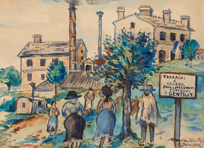 Terrain à vendre, Gentilly (1923) - Maurice Utrillo