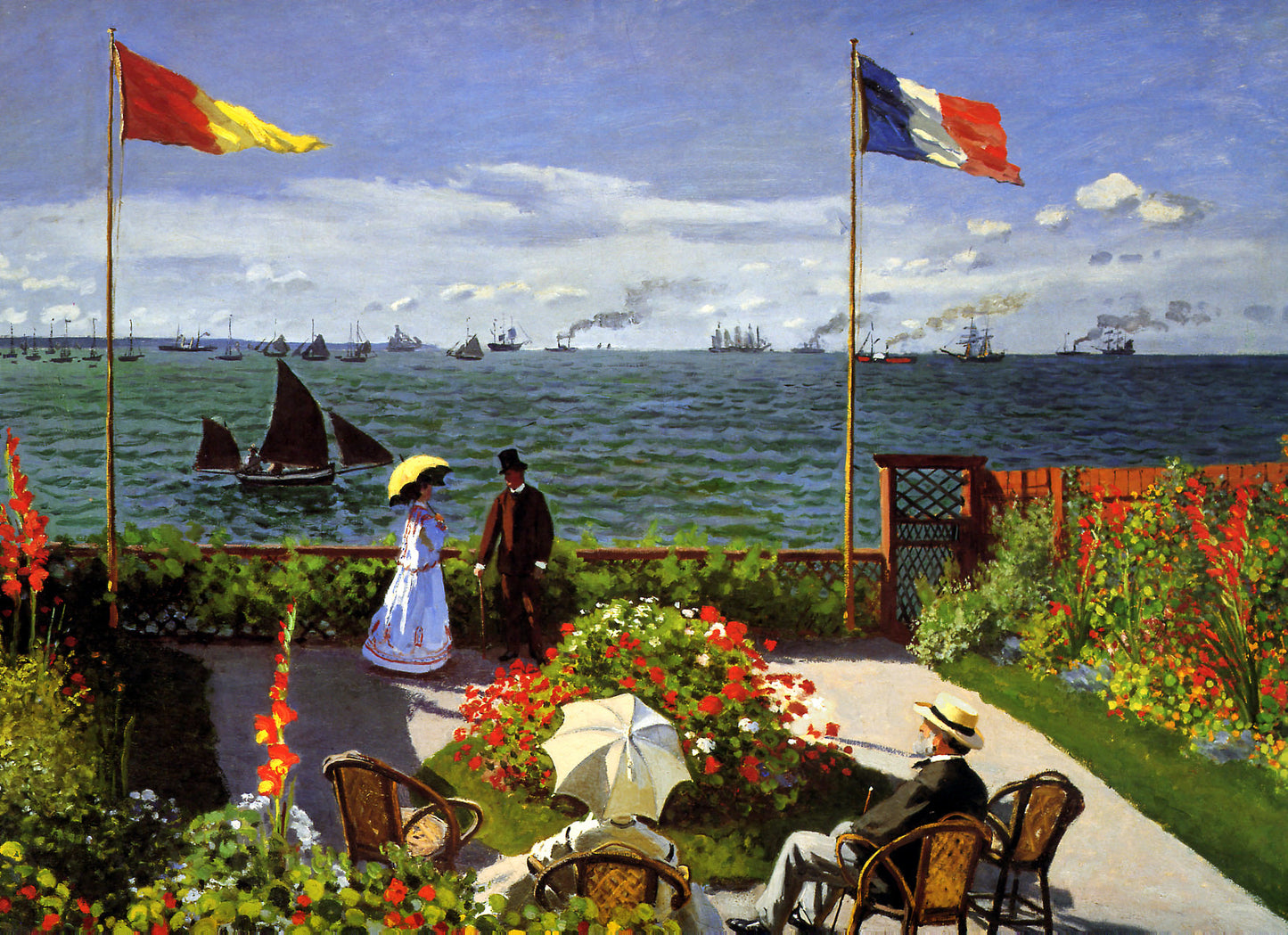 🌊 Terraço em Sainte-Adresse – Claude Monet (1867)