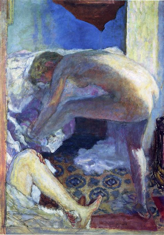 Reproduction du tableau « Le grand Nu bleu - Pierre Bonnard » par Alpha Reproduction en peinture à l’huile