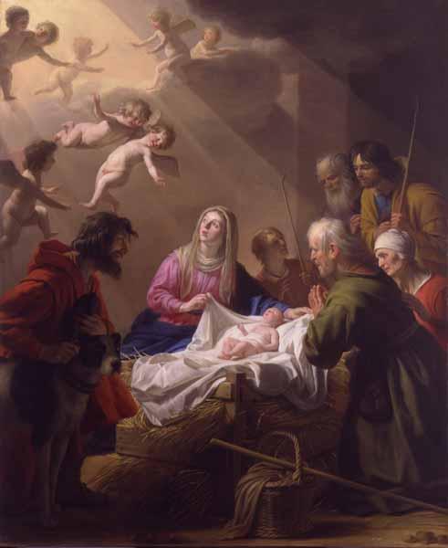 A Adoração dos Pastores - Gerrit van Honthorst