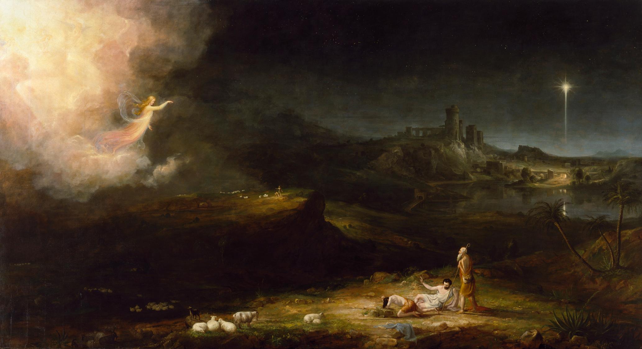 L'ange apparaissant aux bergers - Thomas Cole