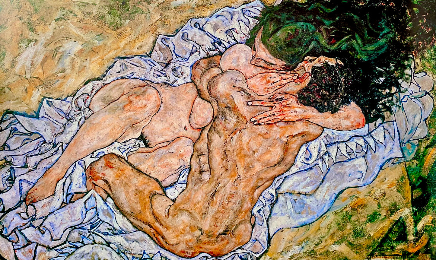 💞 O Abraço (Casal Amoroso II) – Egon Schiele (1917)