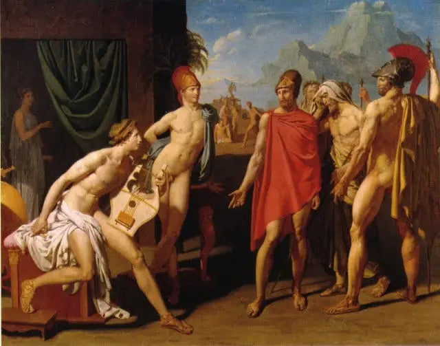 Aquiles recebendo os embaixadores de Agamêmnon - Jean-Auguste-Dominique Ingres