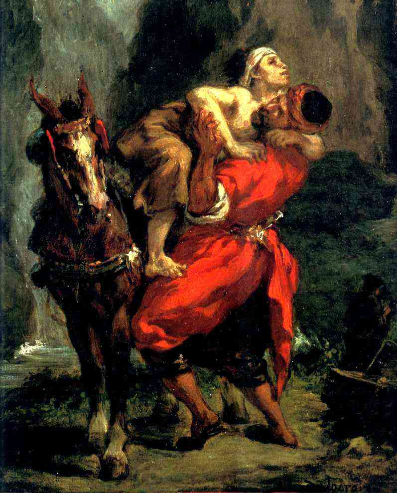 Reproduction du tableau « Le bon Samaritain - Eugène Delacroix » par Alpha Reproduction en peinture à l’huile