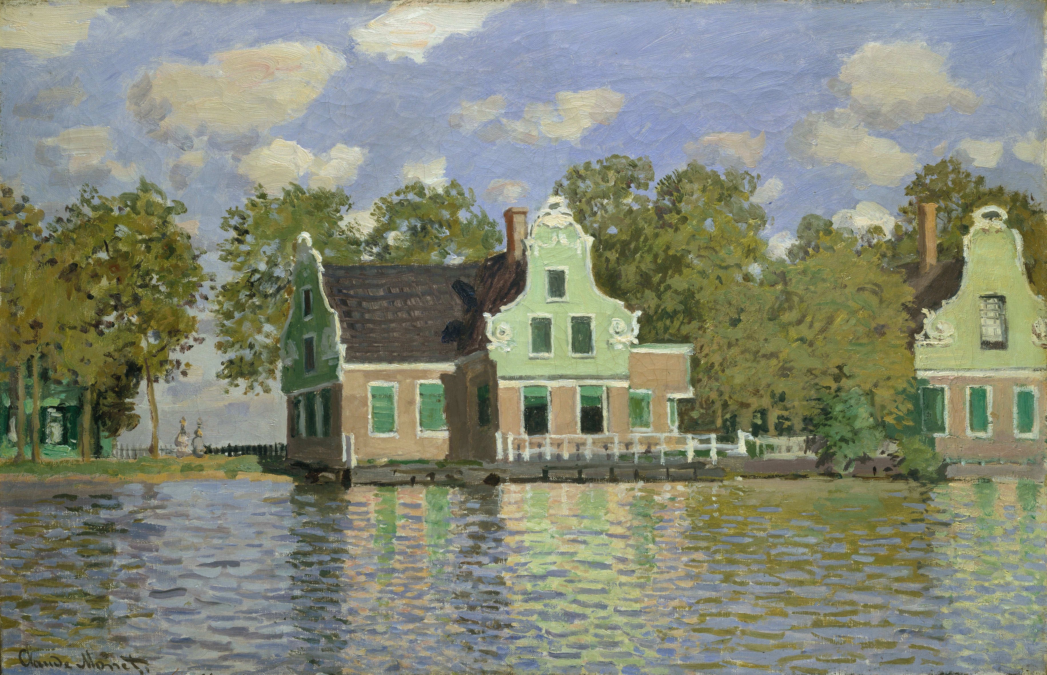 Reproduction du tableau « La maison sur la rivière Zaan à Zaandam - Claude Monet » par Alpha Reproduction en peinture à l’huile