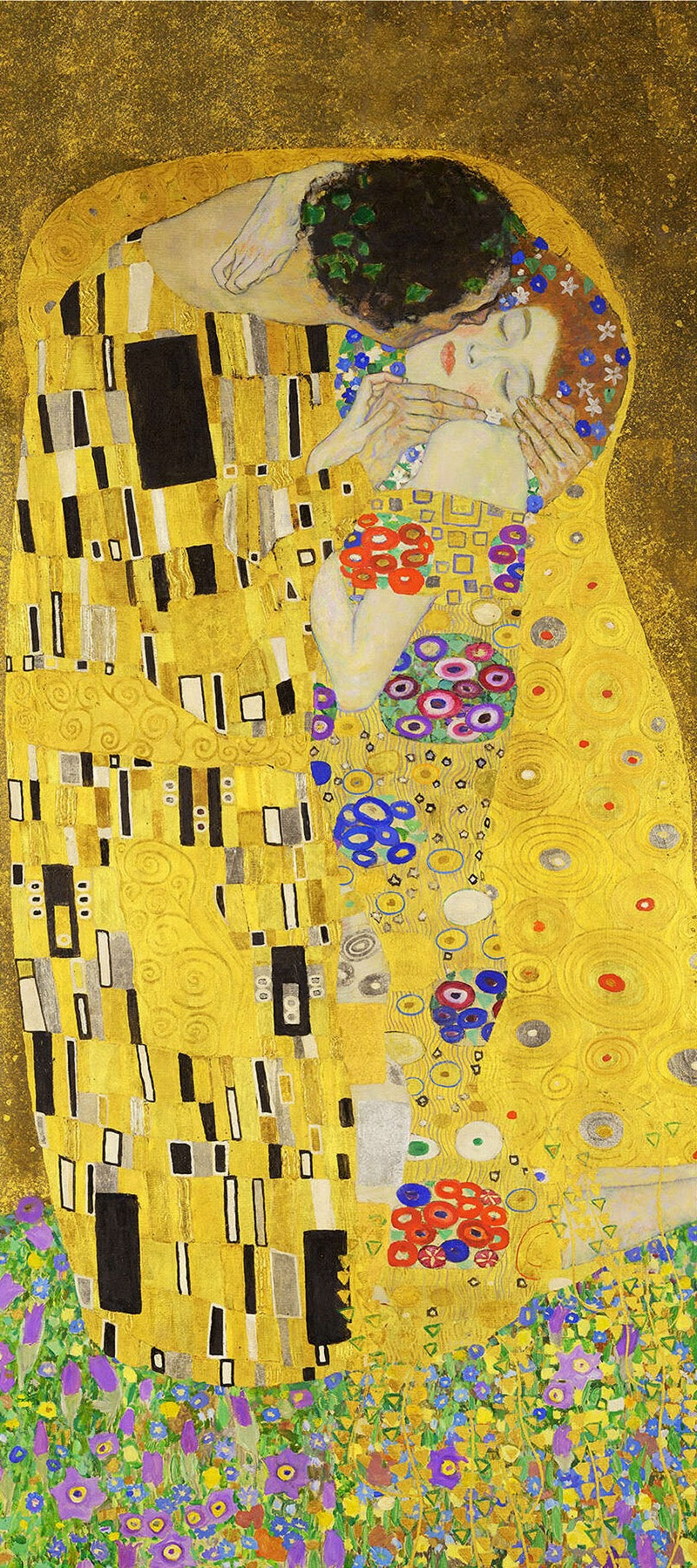 💛 O Beijo (Detalhe II) – Gustav Klimt (1907–1908)