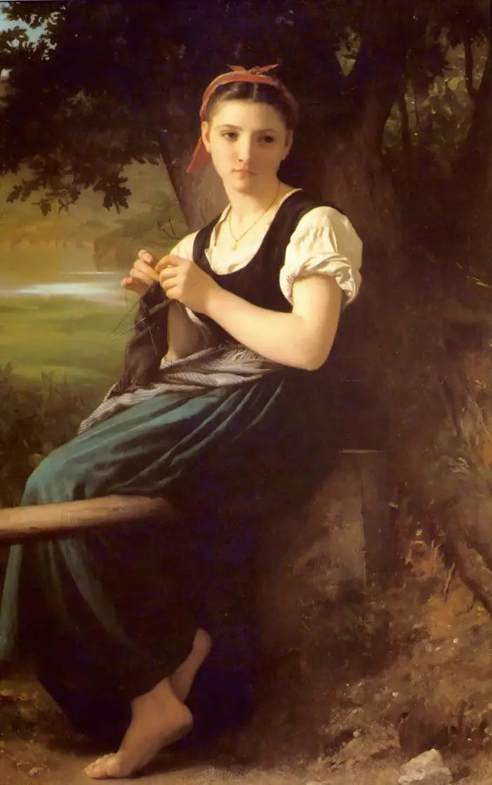 A Tricoteuse - Bouguereau