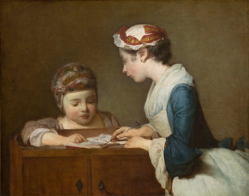 A pequena professora da escola - Jean Simeón Chardin