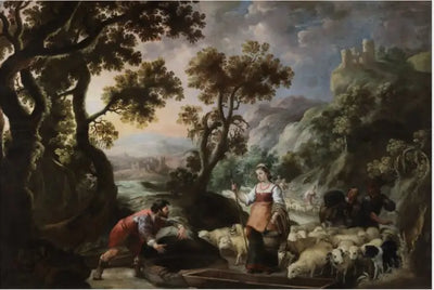 La rencontre de Jacob et Rachel au puits - Bartolomé Esteban Murillo - Alpha Reproduction