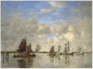 A Meuse em Dordrecht - Eugène Boudin