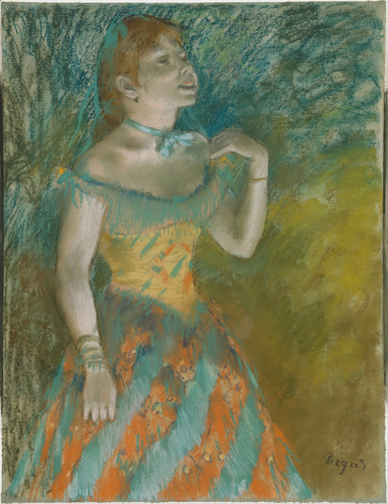 O cantor em verde - Edgar Degas