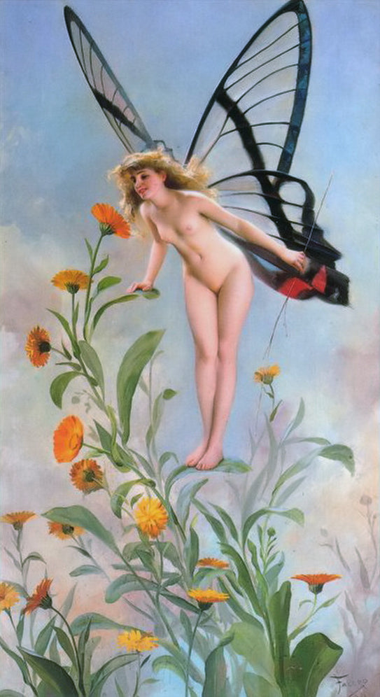 Le papillon - Luis Ricardo Falero