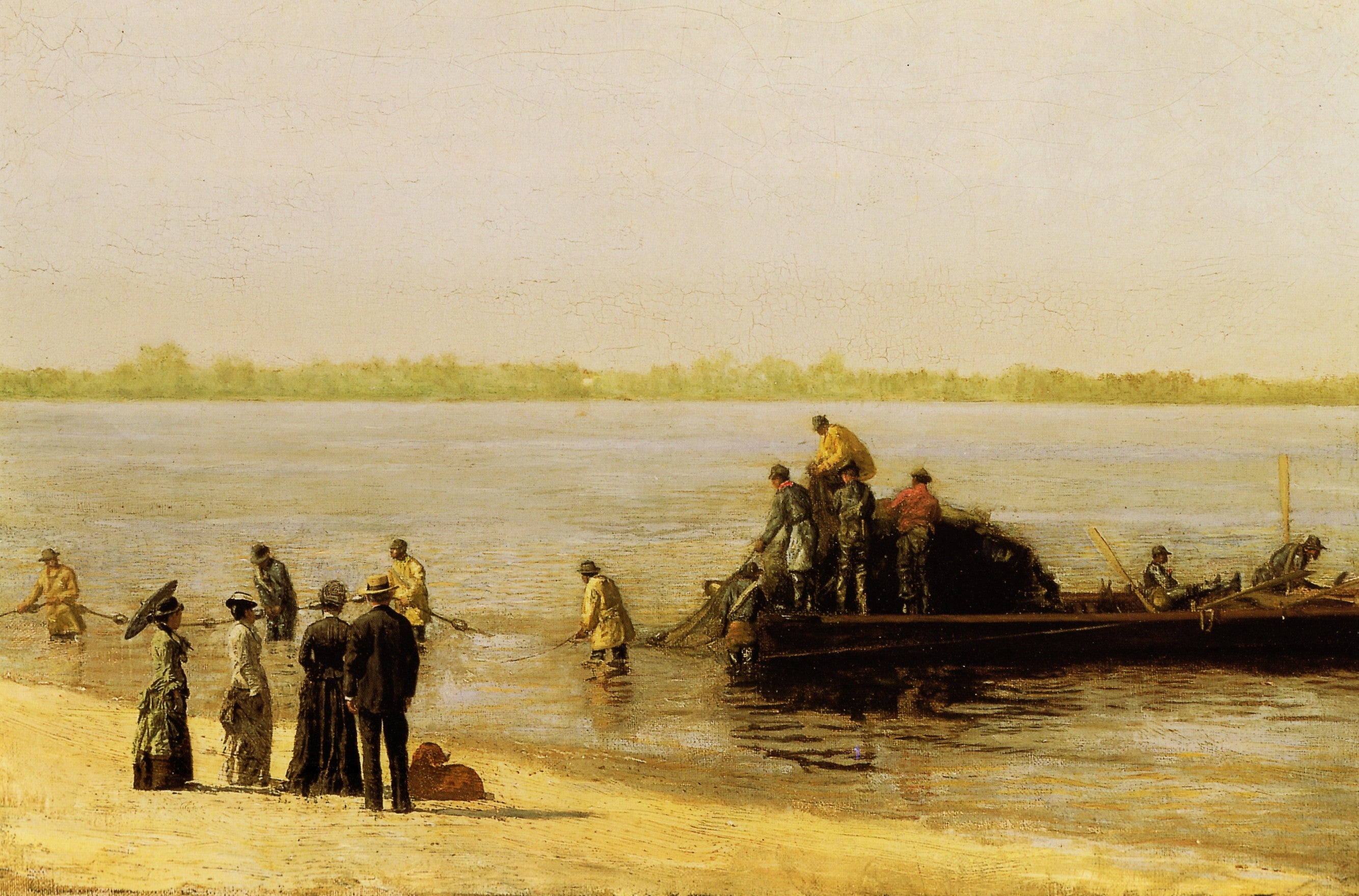 Pêche à l'alose à Gloucester sur le fleuve Delaware - Thomas Eakins