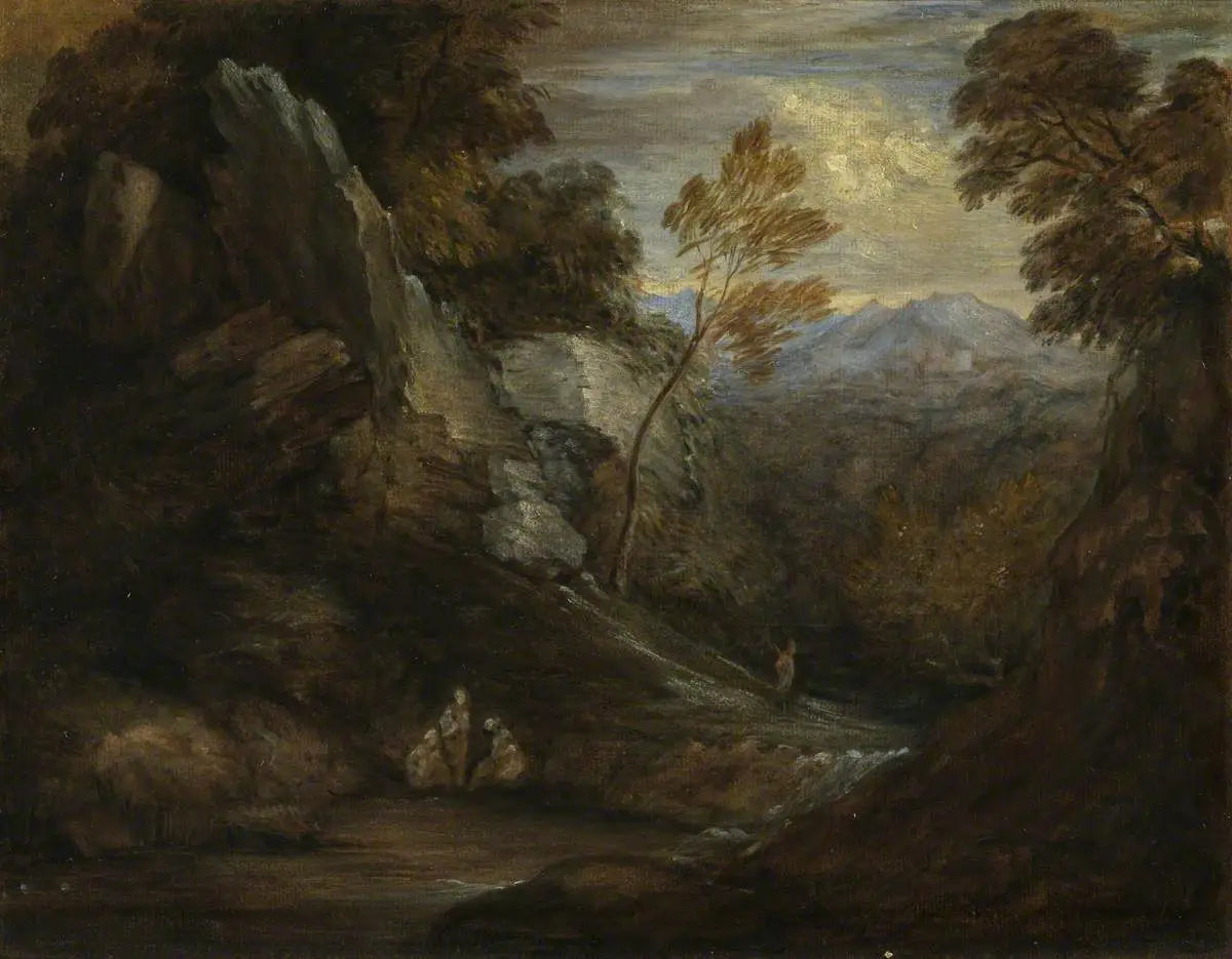 Paysage imaginaire (retravaillé par un disciple anglais du XIXe siècle) - Thomas Gainsborough - Alpha Reproduction