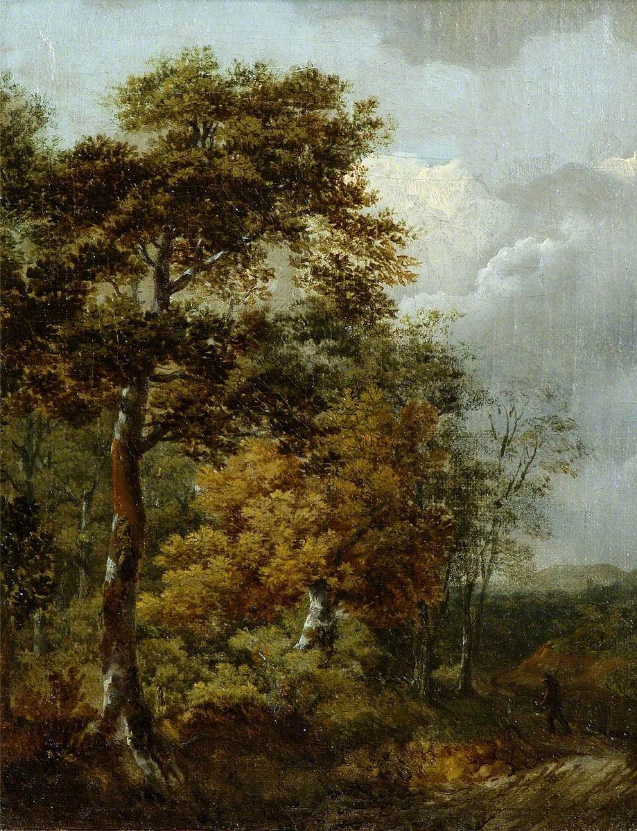 Paysage avec un paysan sur un chemin - Thomas Gainsborough