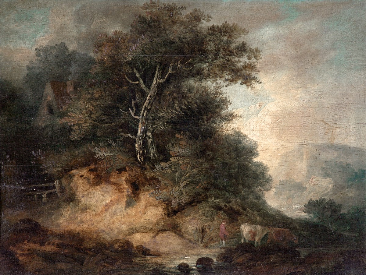 Paysage avec un paysan conduisant du bétail - Thomas Gainsborough