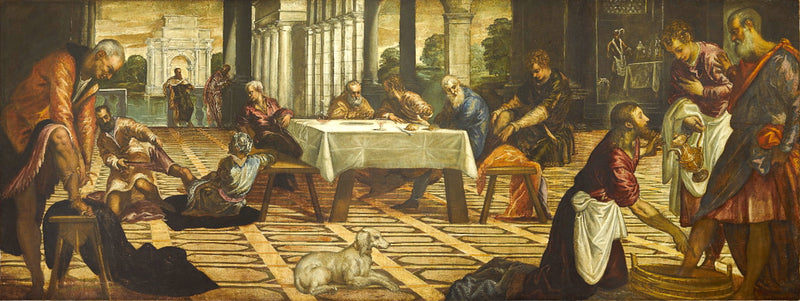 O Cristo lavando os pés dos discípulos - Jacopo Tintoretto