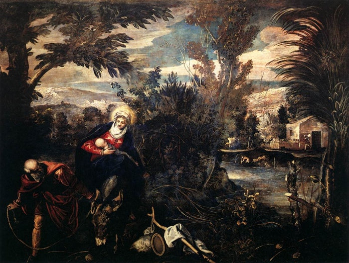 A fuga para o Egito - Jacopo Tintoretto