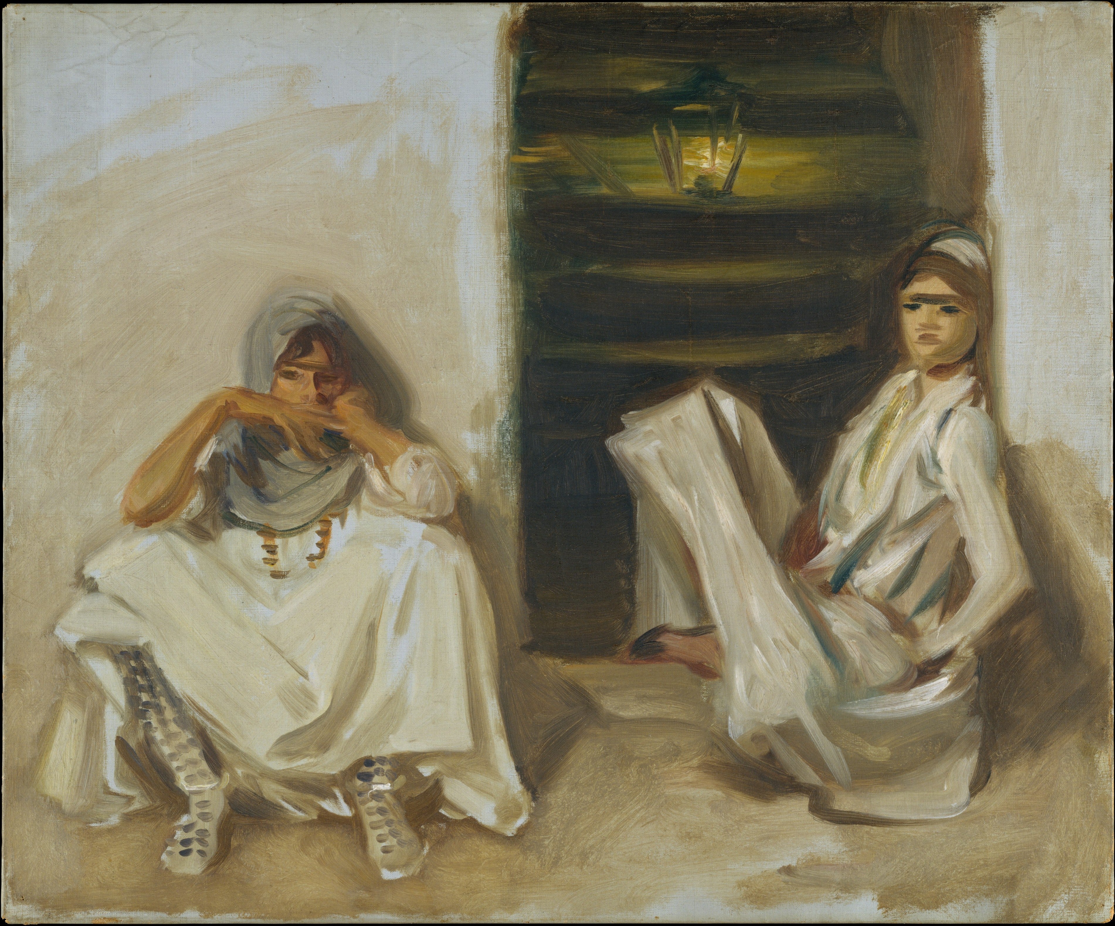 Reproduction du tableau « Deux femmes arabes - John Singer Sargent » par Alpha Reproduction en peinture à l’huile