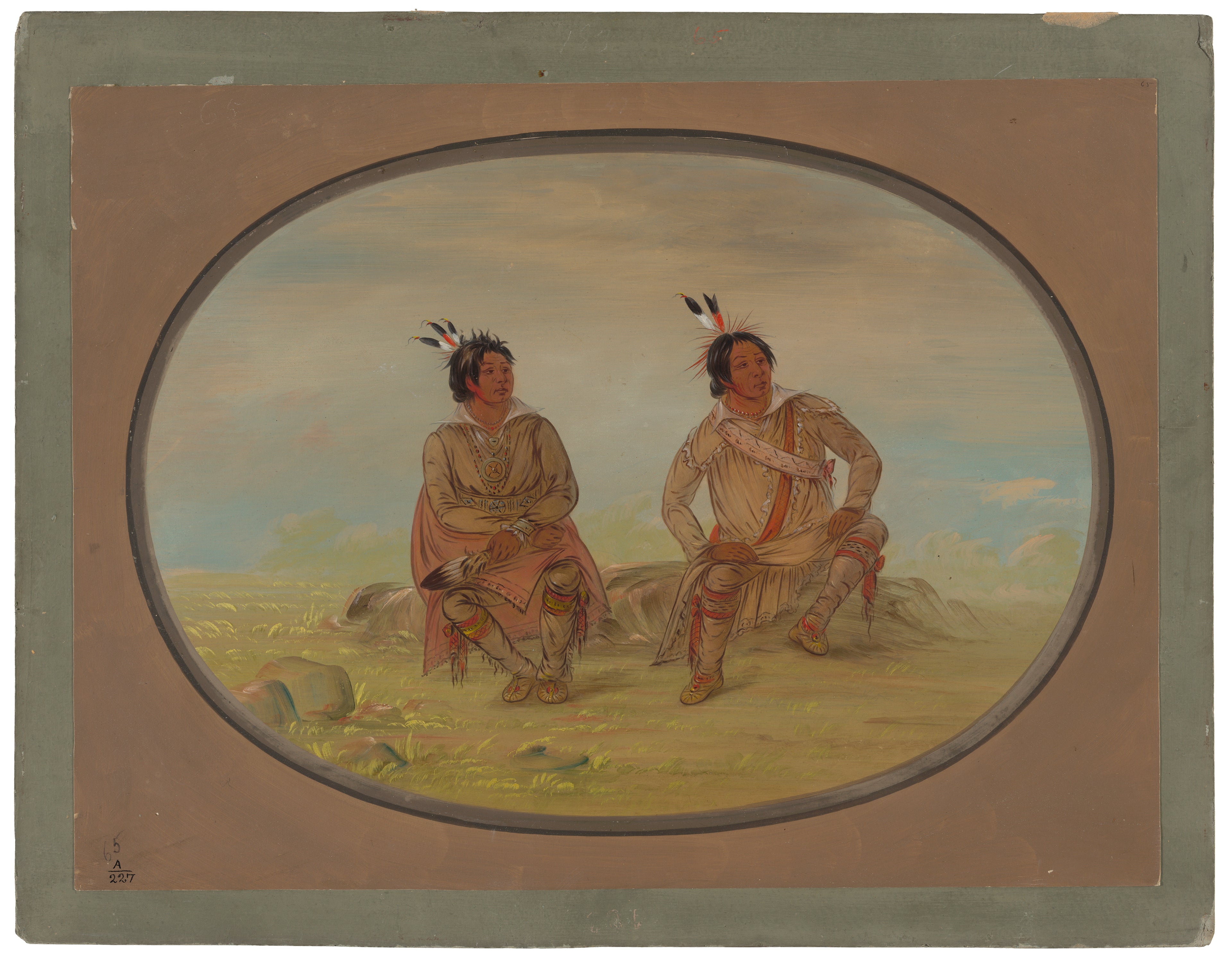 Deux Indiens Choctaw - George Catlin