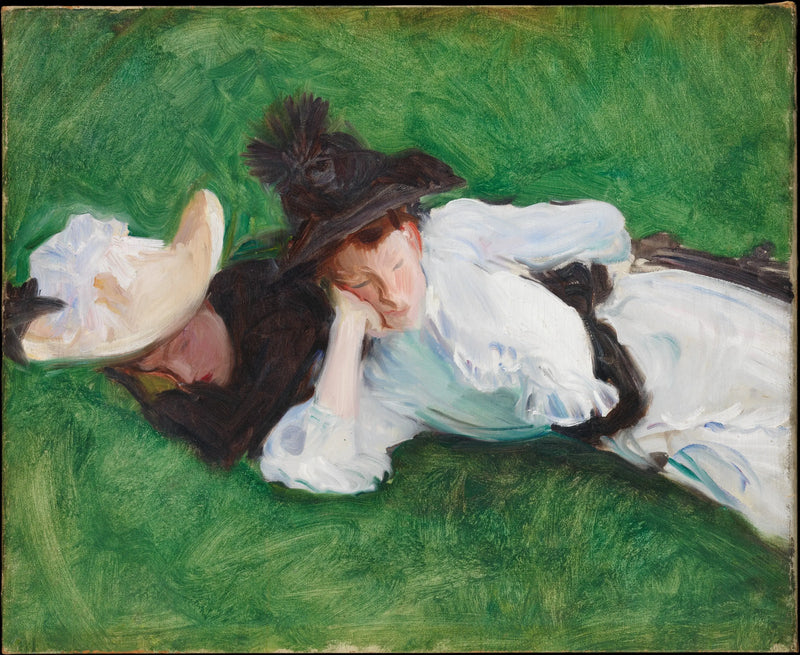 Duas meninas em um gramado - John Singer Sargent