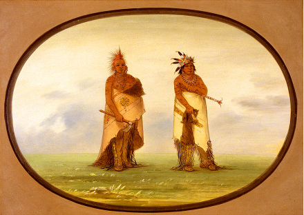 Deux Indiens d'Amérique du Nord non identifiés - George Catlin