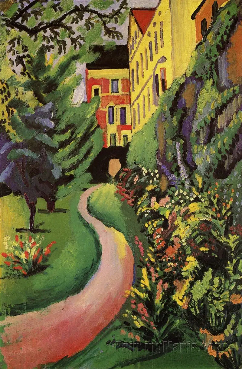 Nosso jardim com suas bordas floridas - August Macke