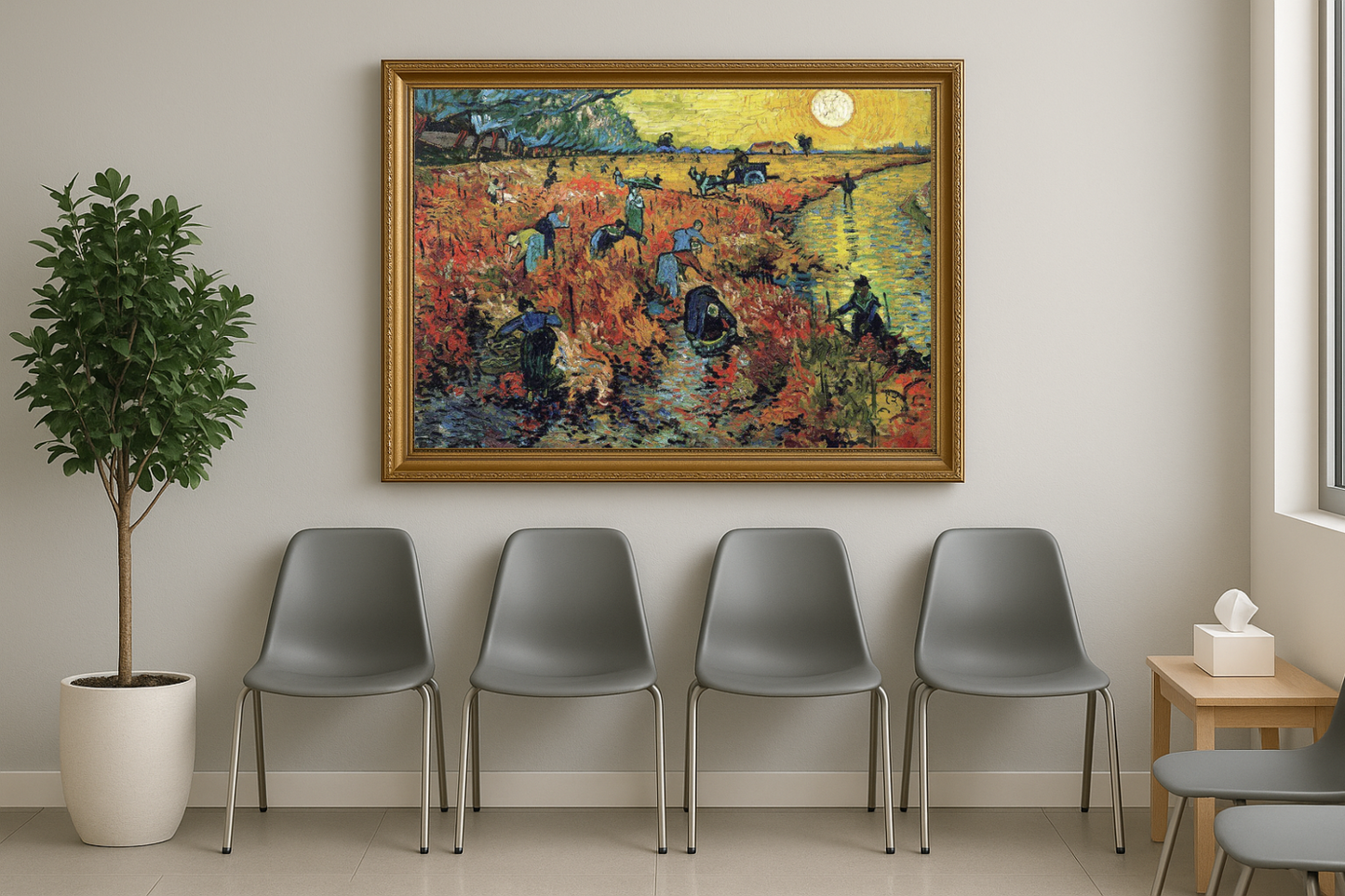 🖼️ A Videira Vermelha – Vincent van Gogh (1888)