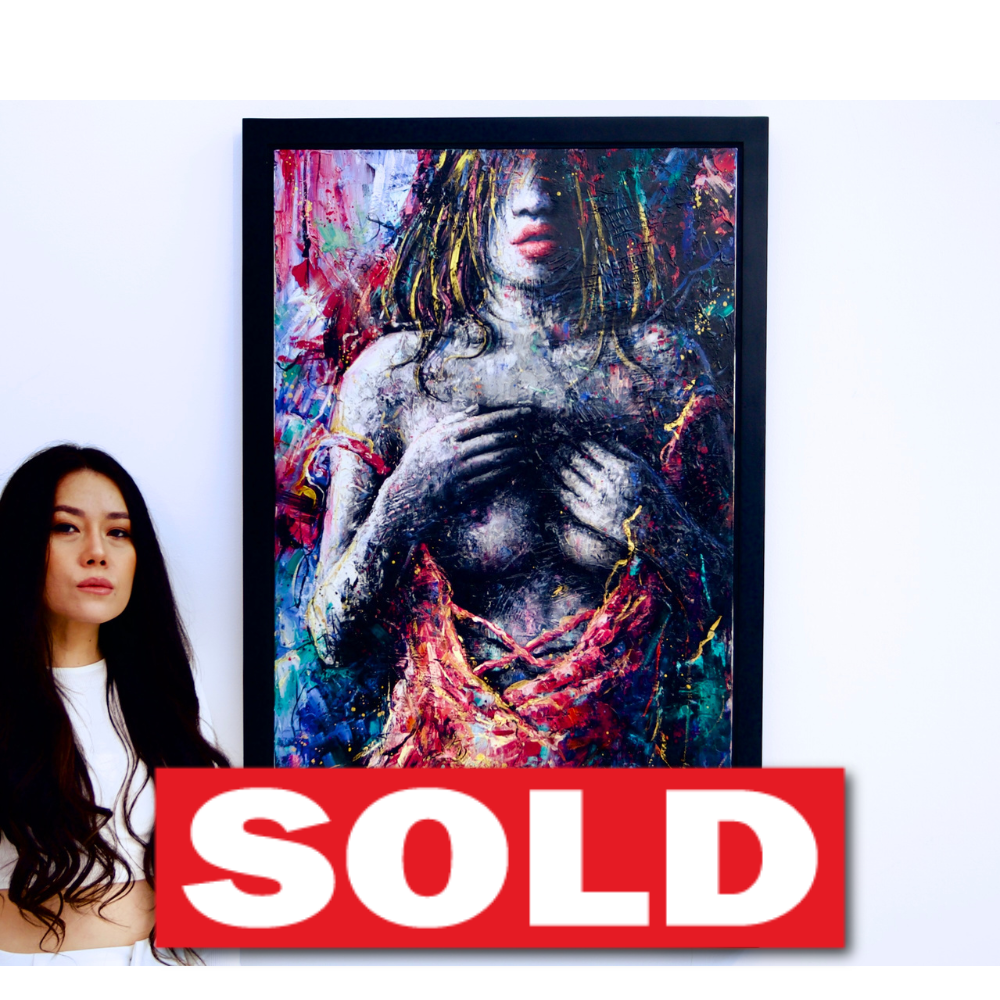 Mulher de vestido rosa | 60 x 100 cm